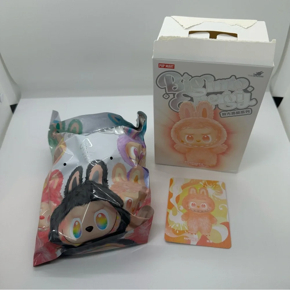 Pop Mart | Labubu Big Into Energy Confirmed Happiness Vinyl Plush Doll Open Box
